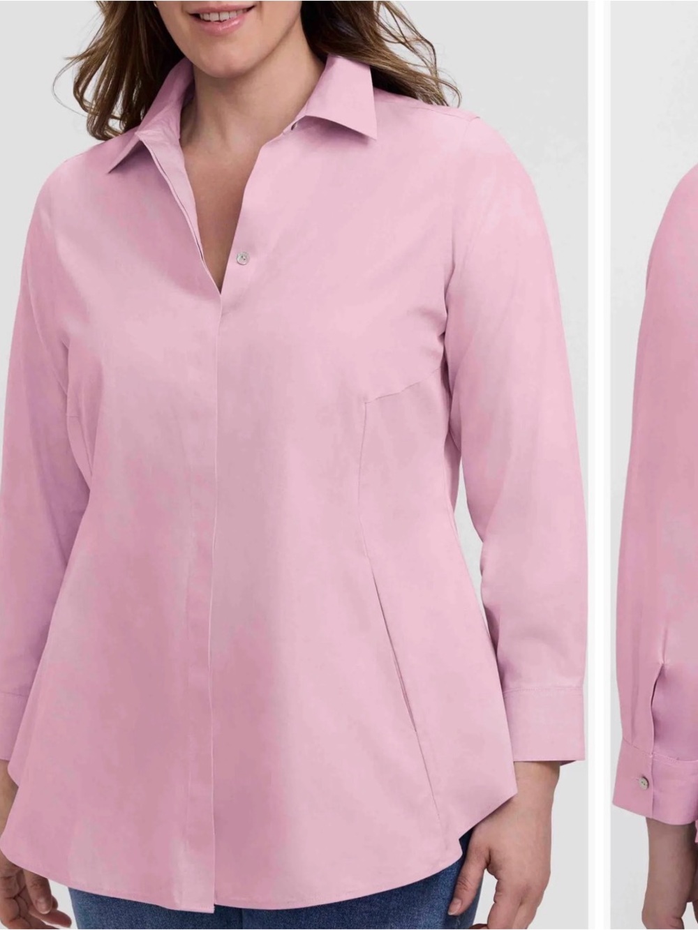 Foxcroft $138 Cici Non-Iron Tunic Blouse